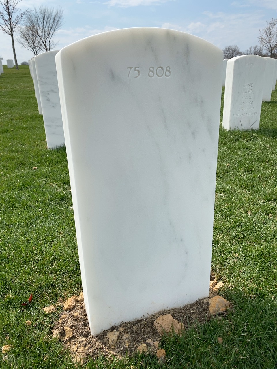 Back of headstone — Charles Amazeen
