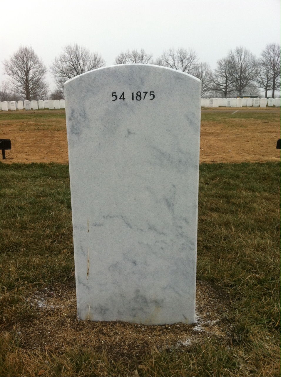 Back of headstone — Willie Moore