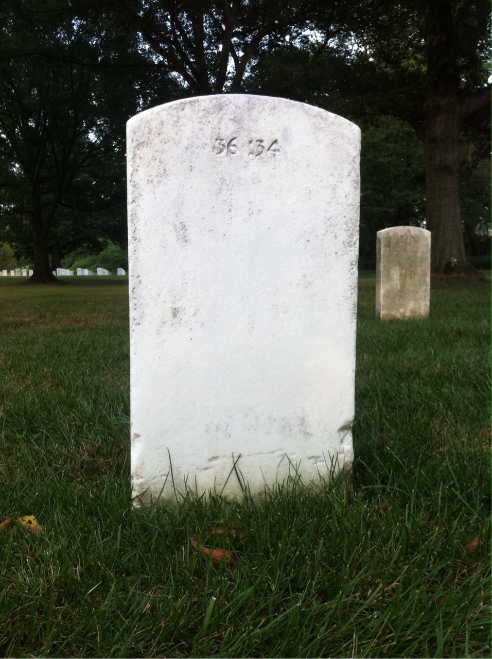 Back of headstone — Paul Moore