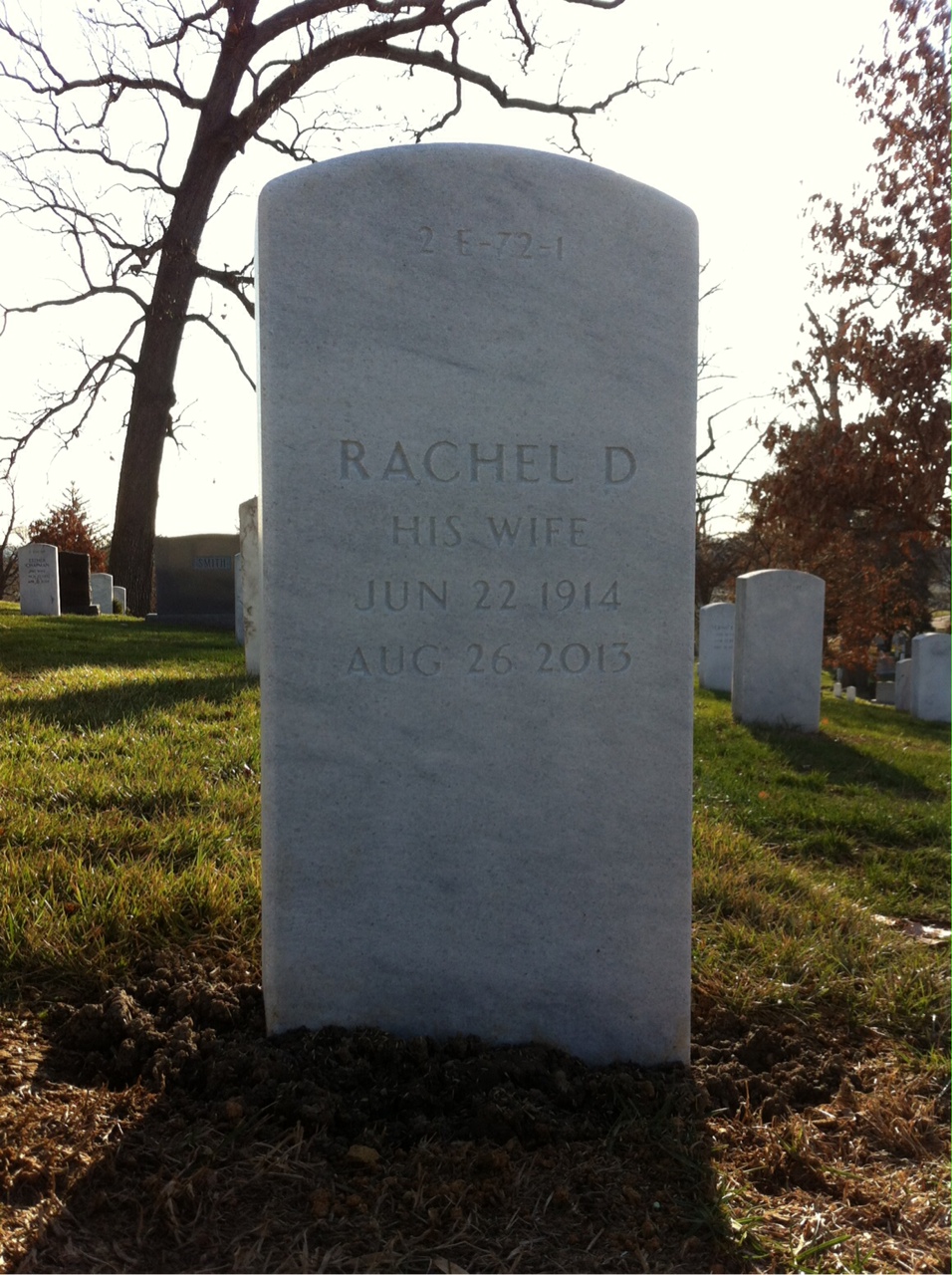 Back of headstone — Frank Morton