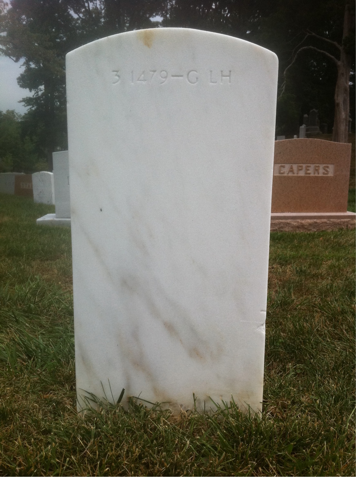 Back of headstone — Vincent Gregory Beyer