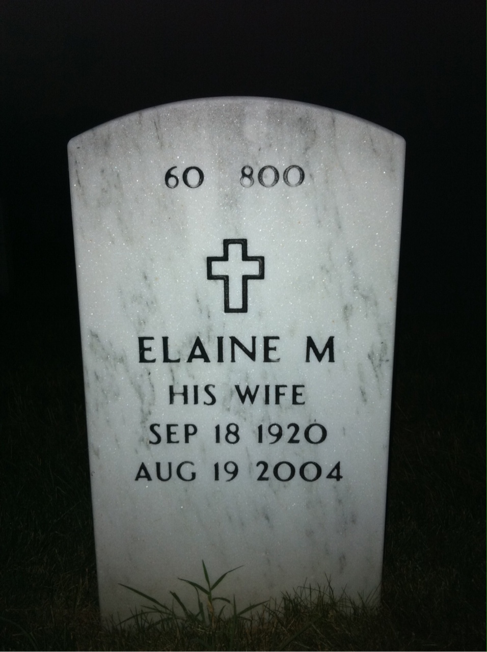 Back of headstone — John Greksouk