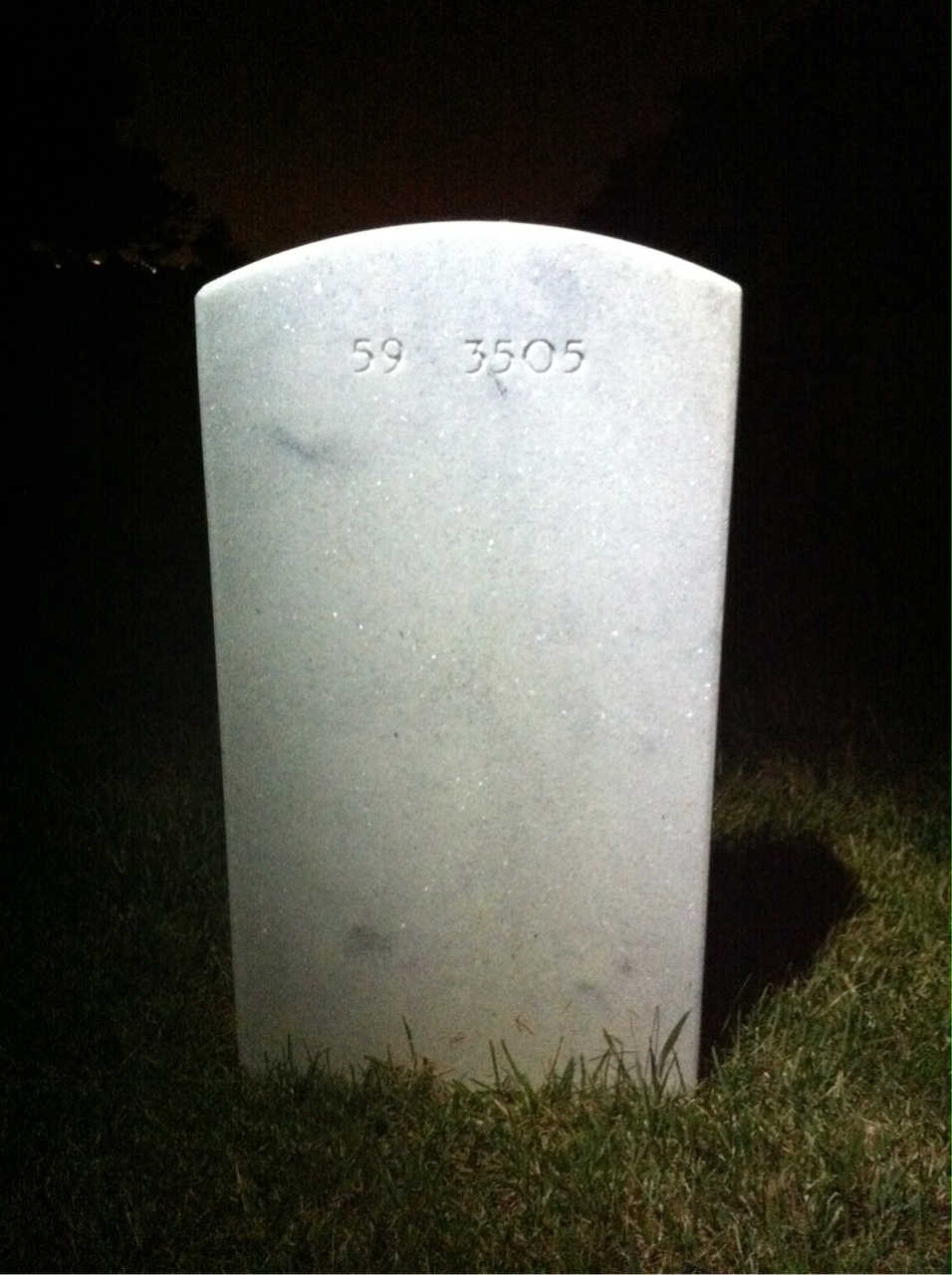 Back of headstone — Joe Swincher