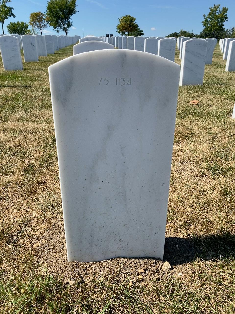 Back of headstone — Kenneth Alvin Collette
