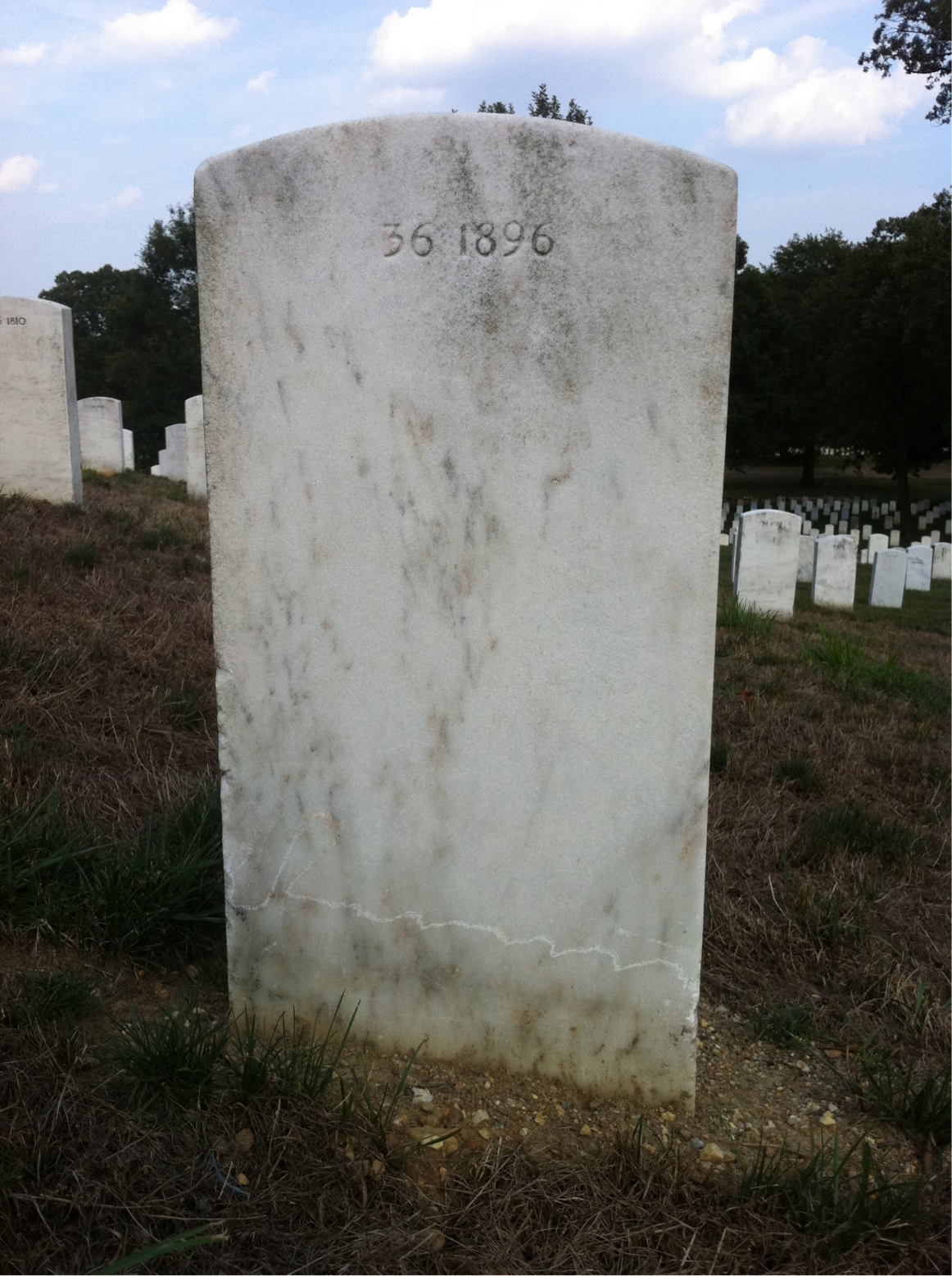 Back of headstone — Christina Montee