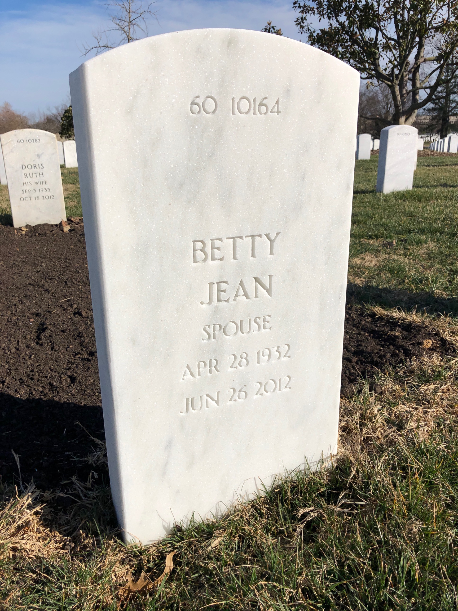 Back of headstone — William Robert Hufhand