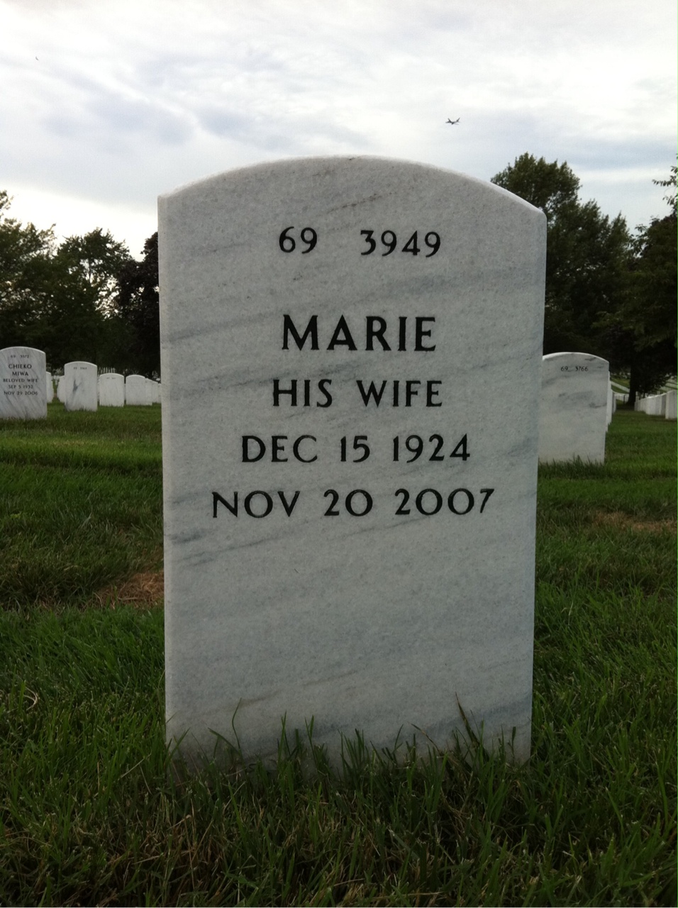 Back of headstone — Charles Tudor