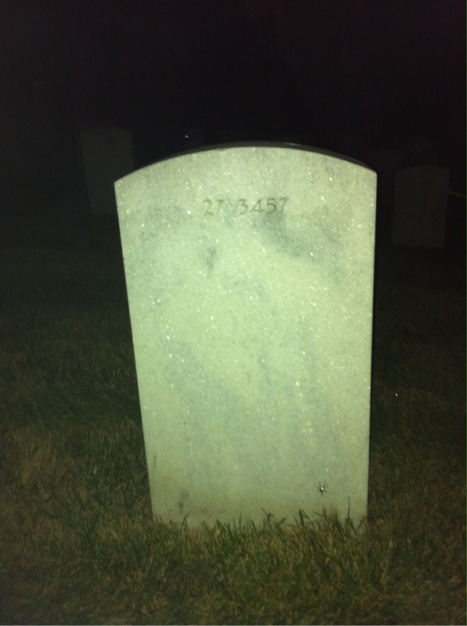 Back of headstone — Girl Alley