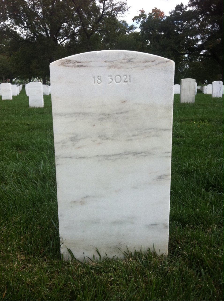 Back of headstone — Jesse Adams