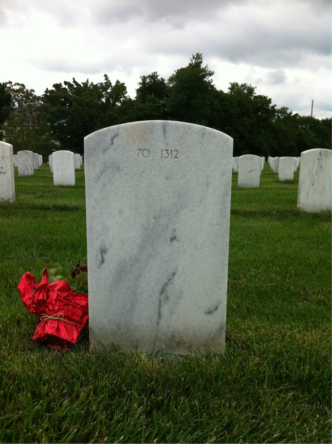Back of headstone — Timothy M Rose