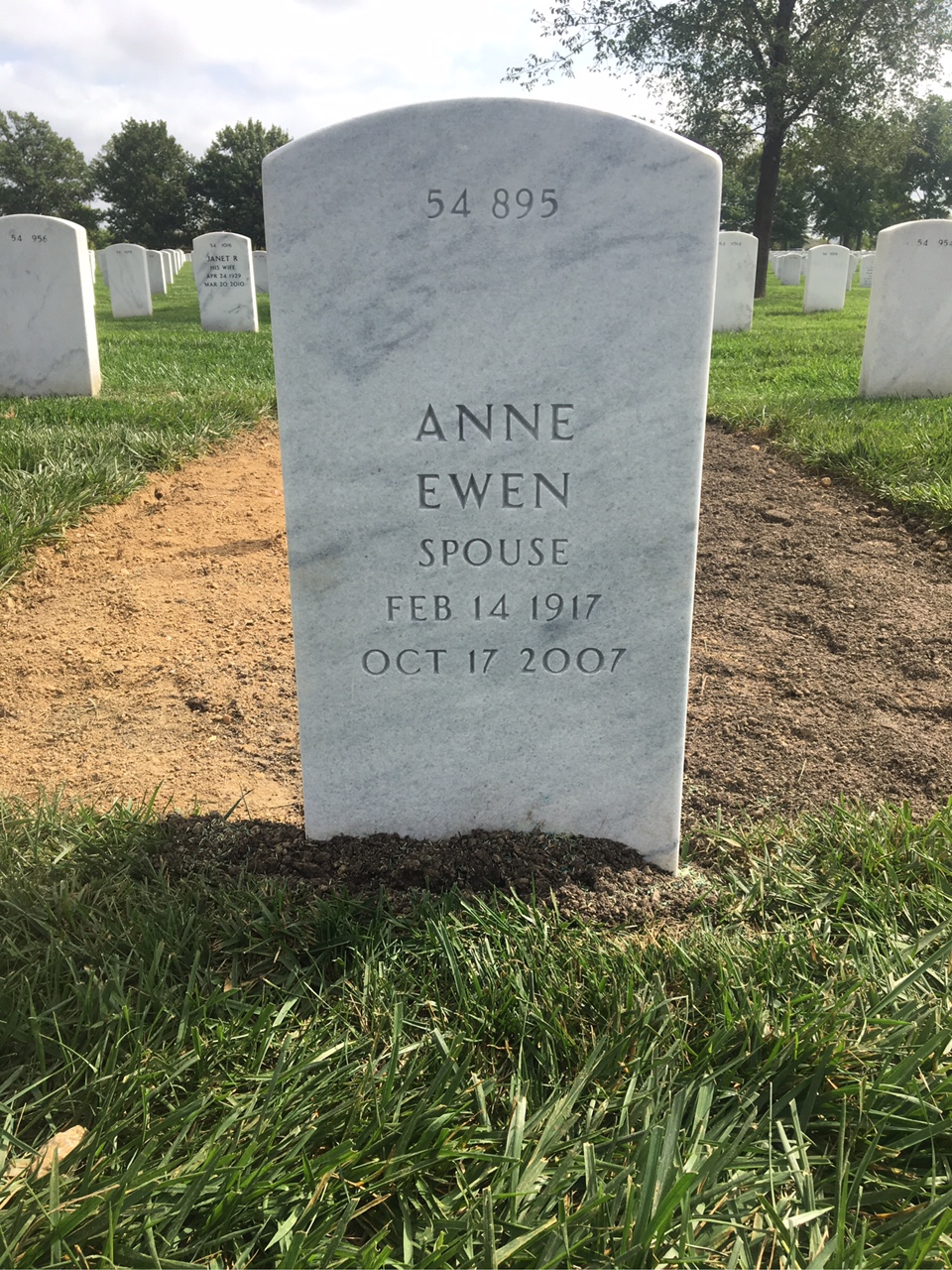Back of headstone — Albert Frost