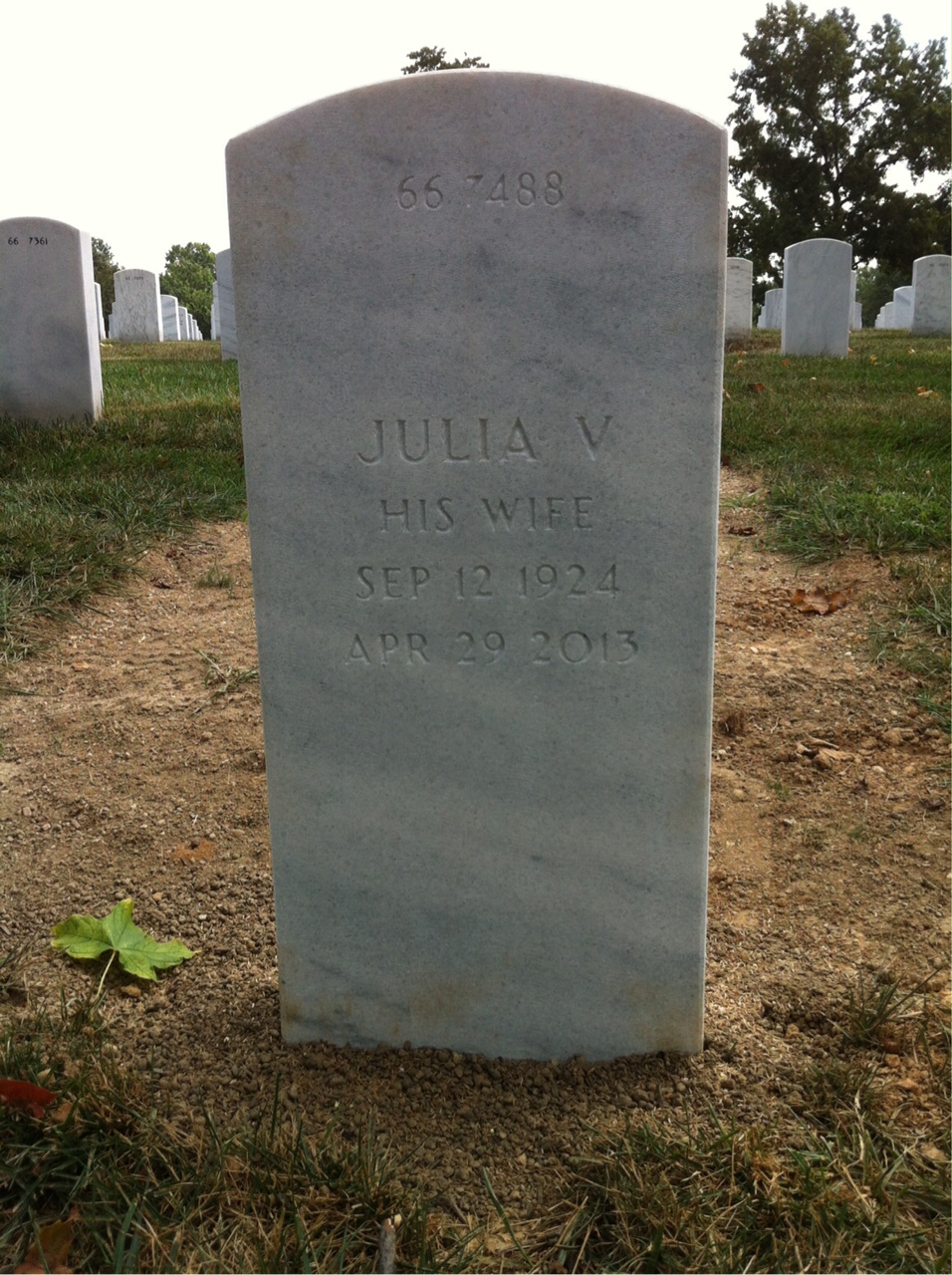 Back of headstone — Daniel Miller