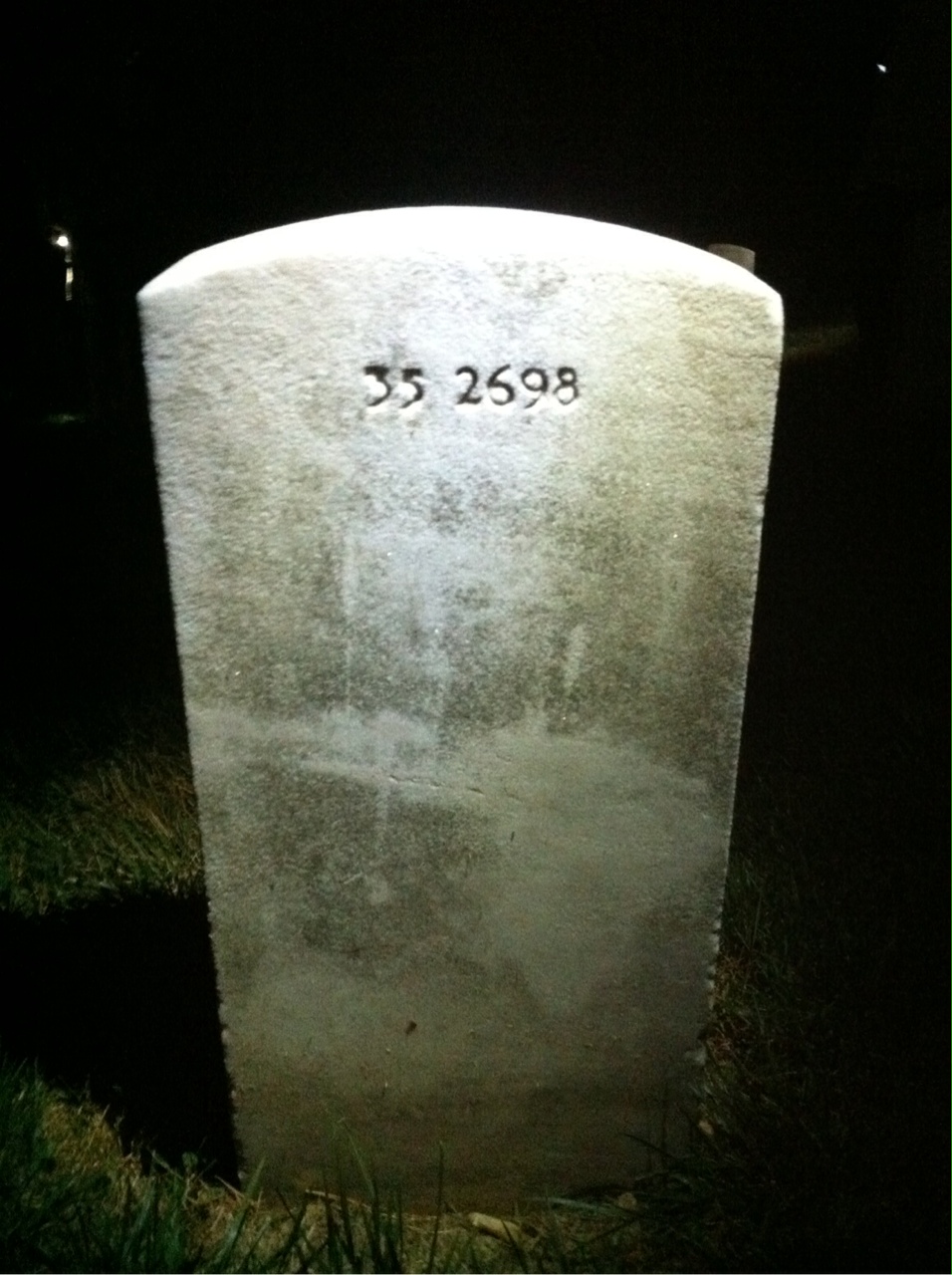 Back of headstone — Richard Alderson