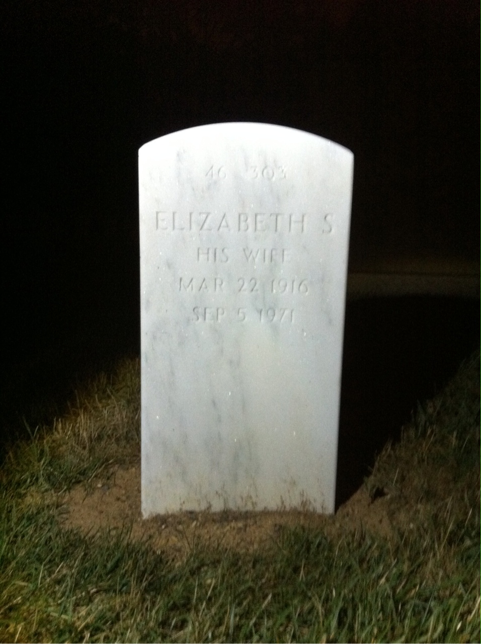 Back of headstone — Elizabeth Mckay
