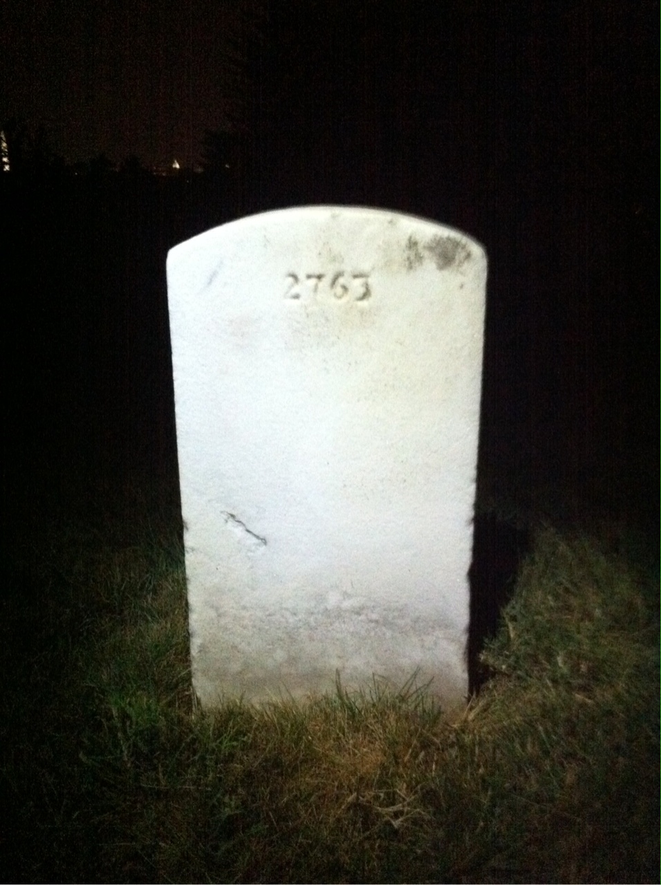 Back of headstone — Francis Anderson