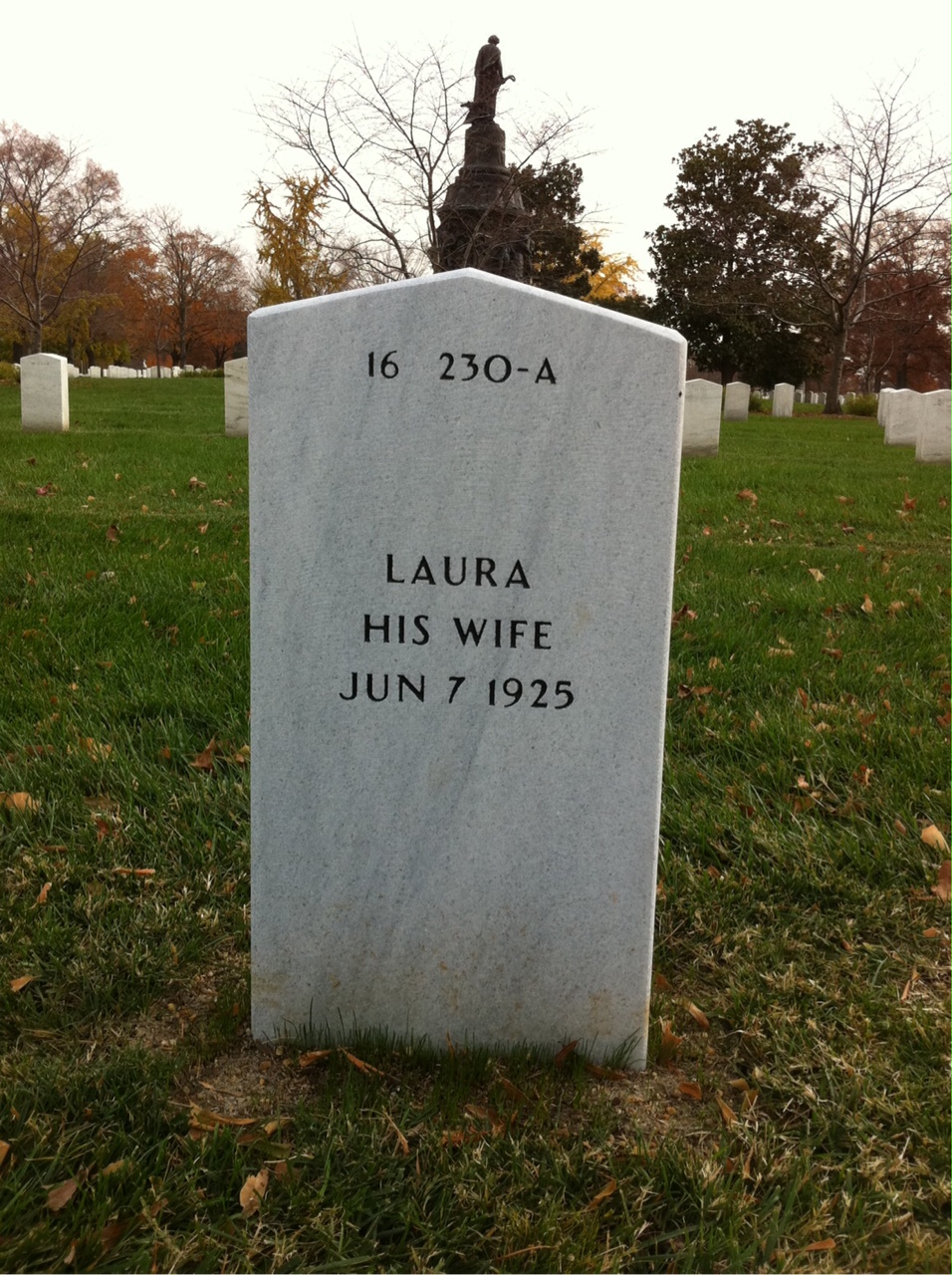 Back of headstone — D Mohler
