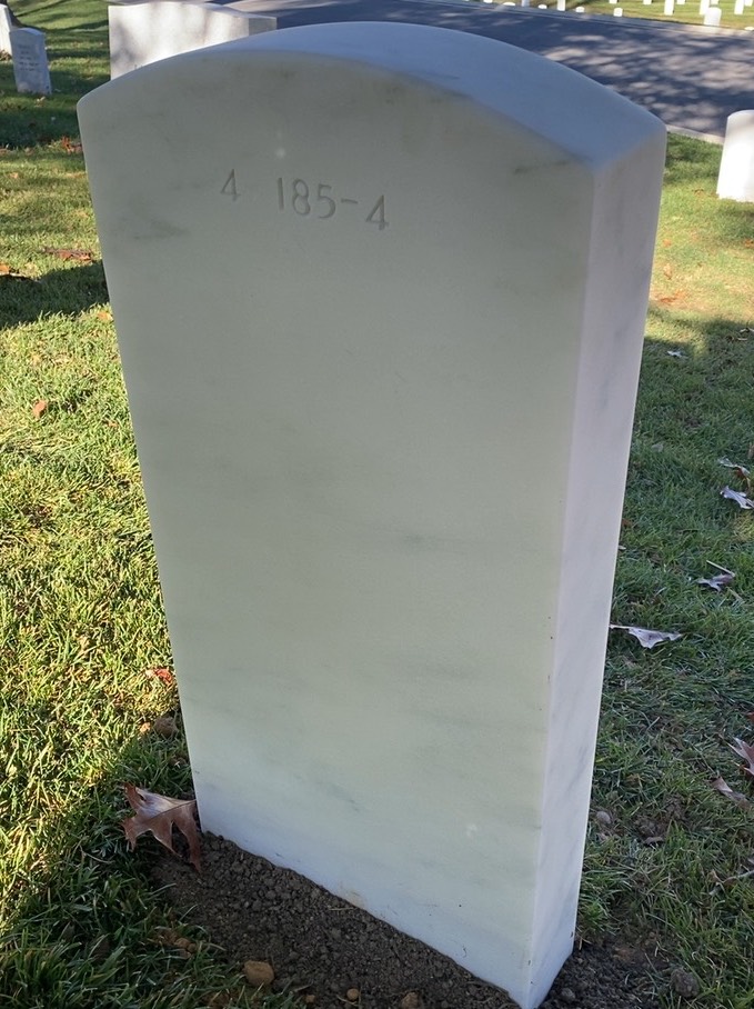 Back of headstone — Peter Abbott
