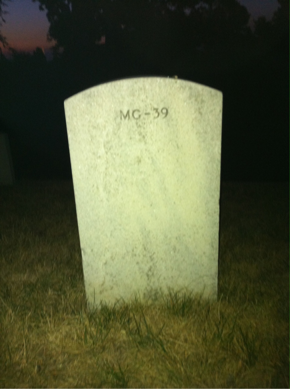 Back of headstone — Marvin Montgomery