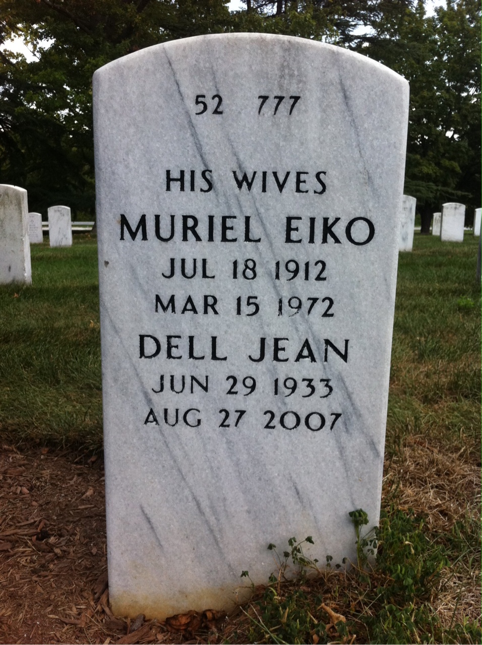 Back of headstone — John Davis