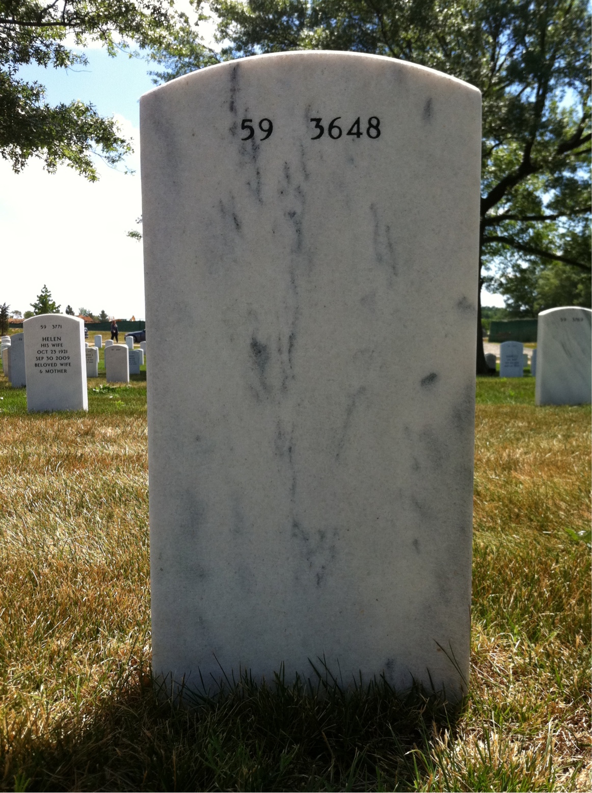 Back of headstone — James Andrews