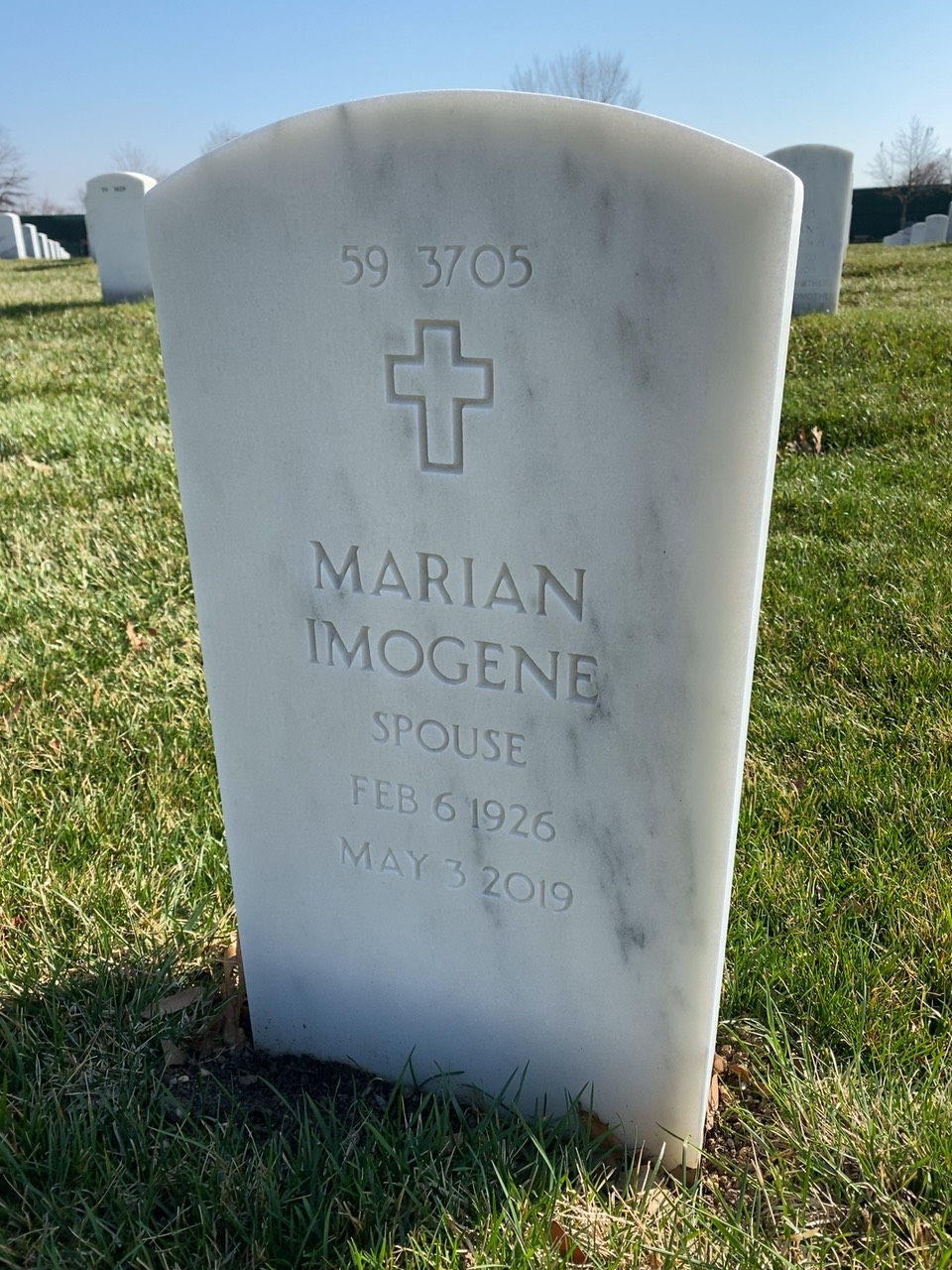 Back of headstone — Ben Tate