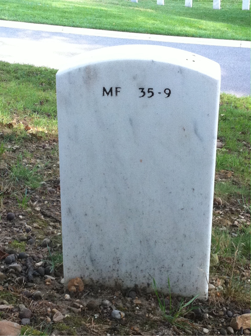 Back of headstone — Daniel Emanuela