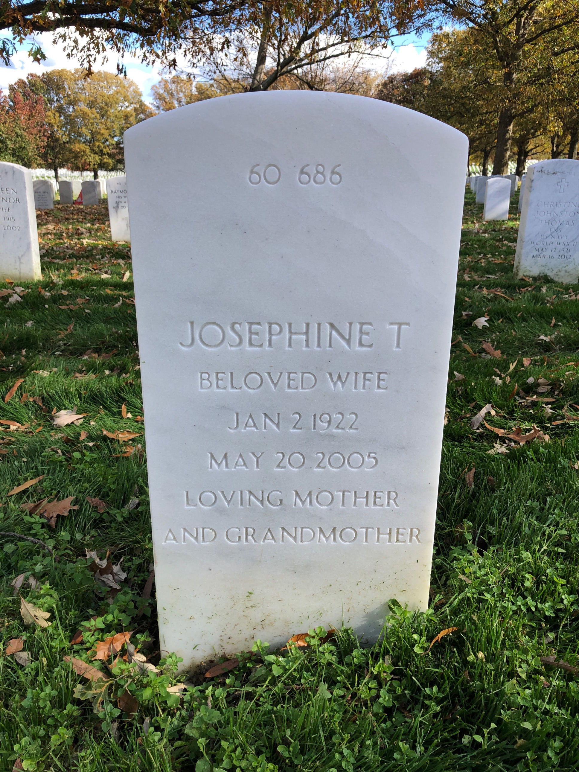Back of headstone — Arnold Erickson