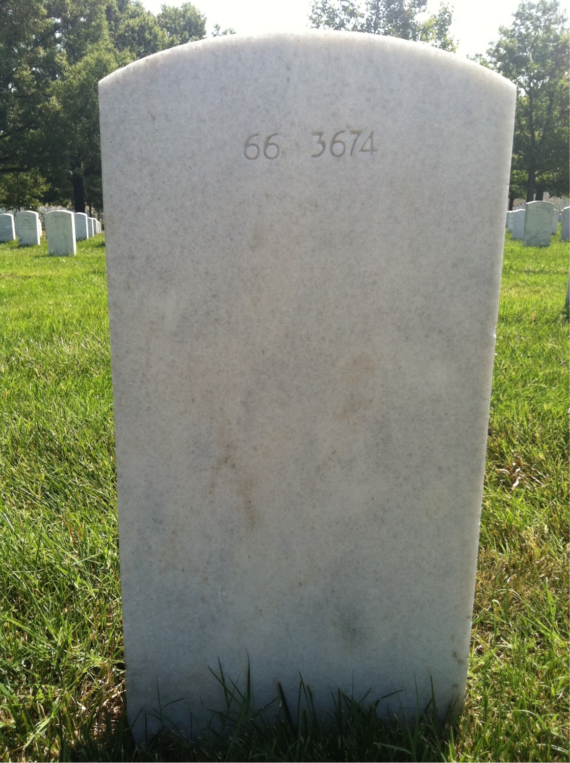 Back of headstone — Thomas Edward Beach