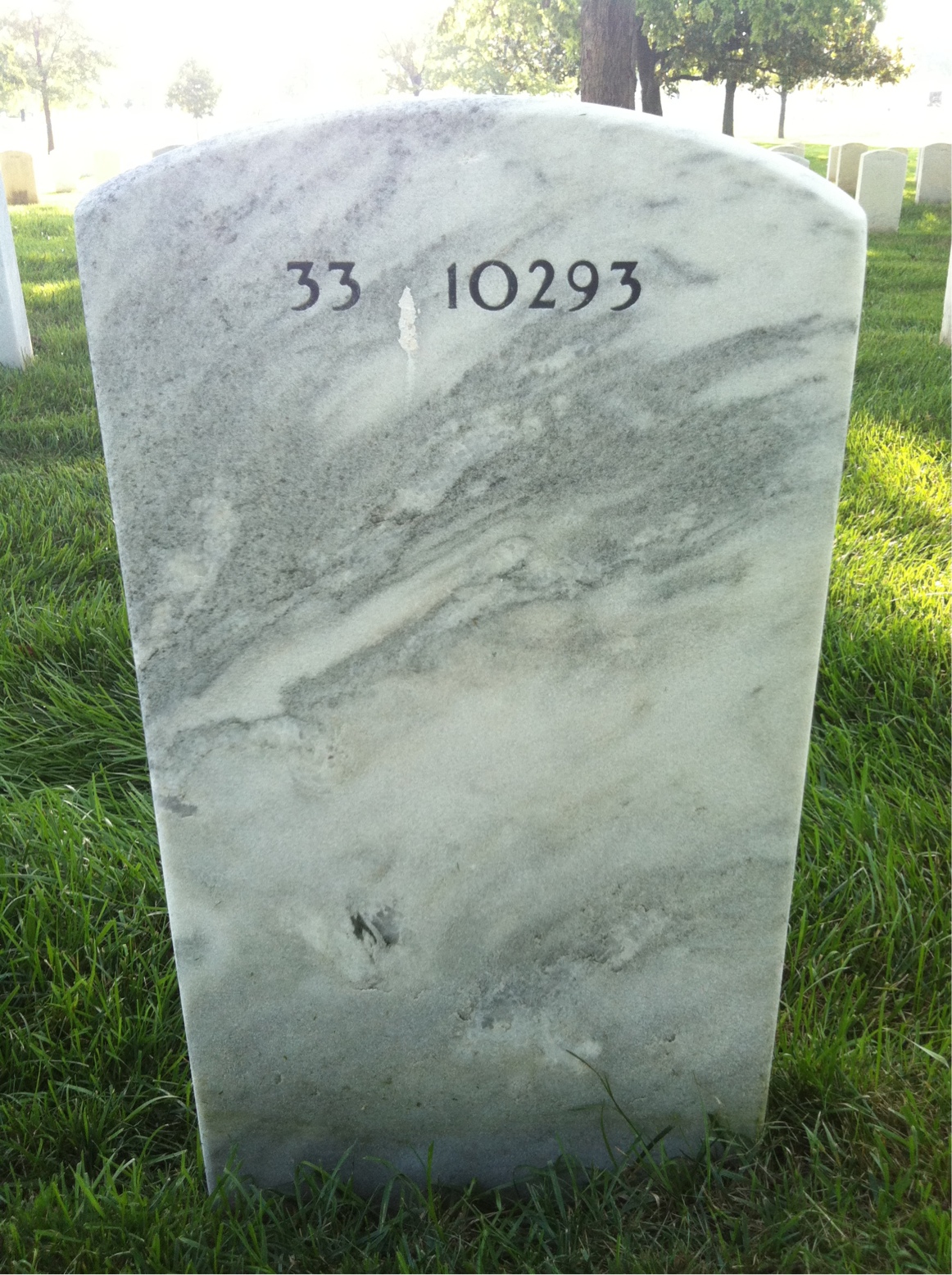 Back of headstone — Albert Groux