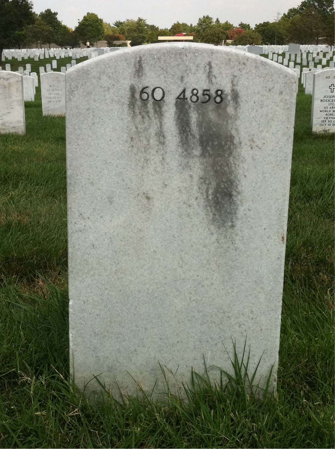 Back of headstone — Charles Middleton