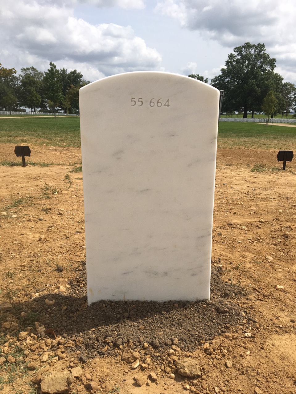 Back of headstone — Elmer Baller