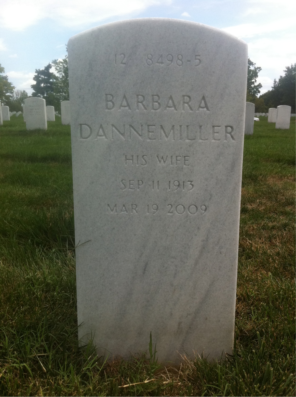 Back of headstone — William Mcgarvey