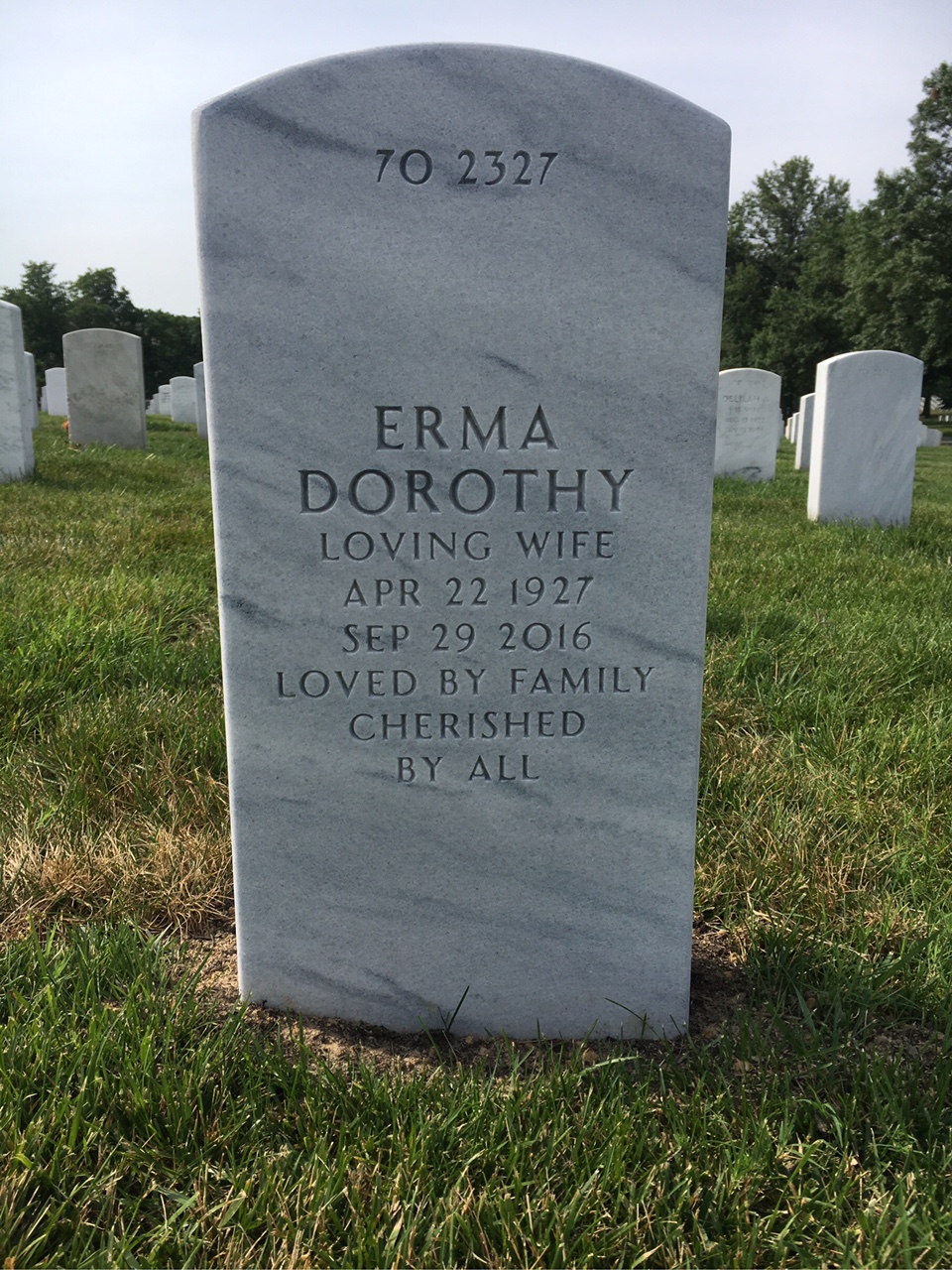Back of headstone — Peter J Raimondi