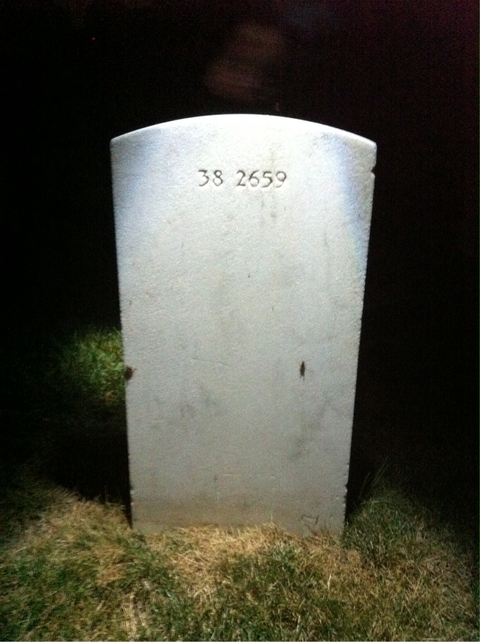 Back of headstone — Wilbur Joslin