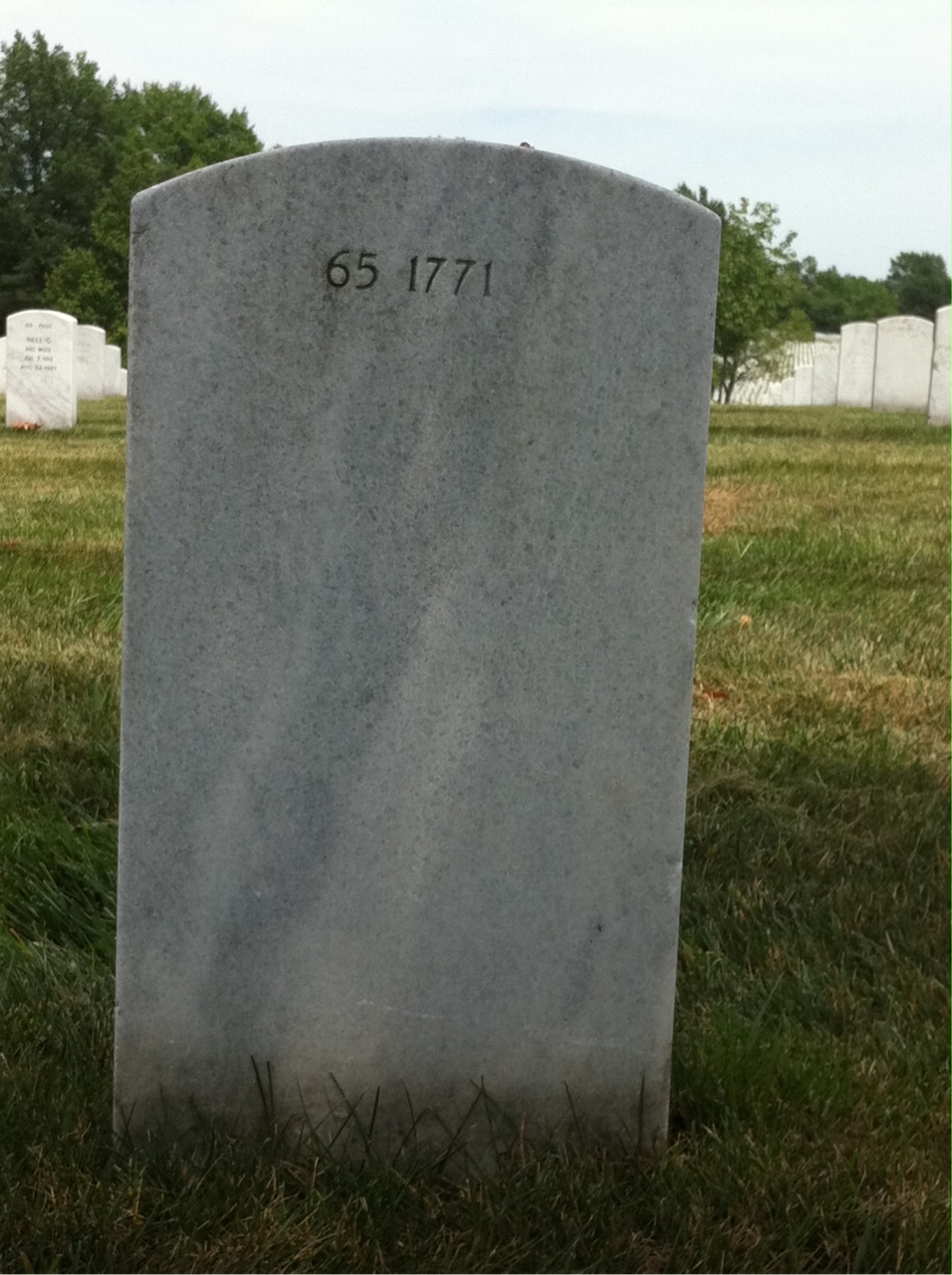 Back of headstone — Theodore Morosko