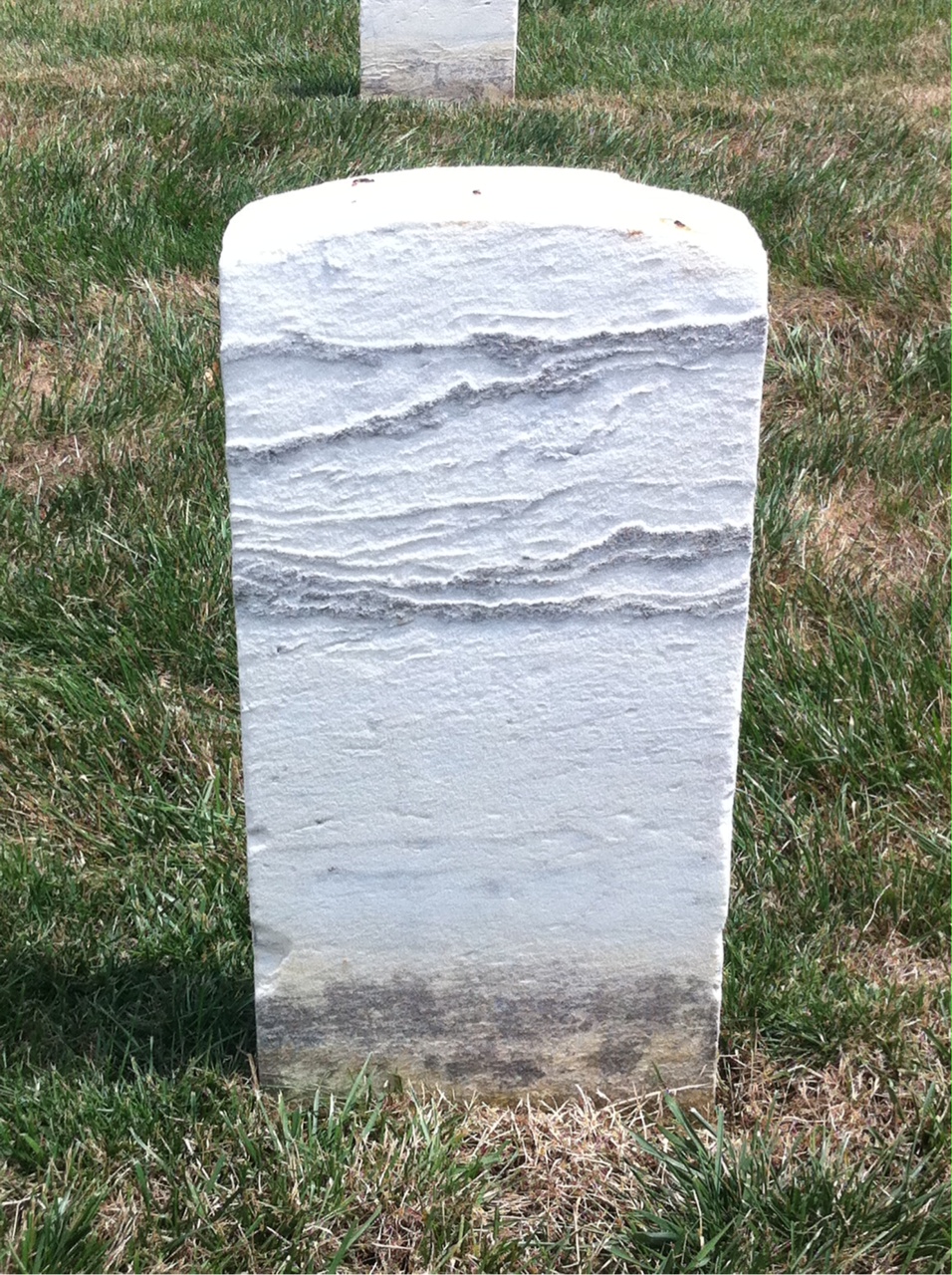 Back of headstone — Lewis Barrett