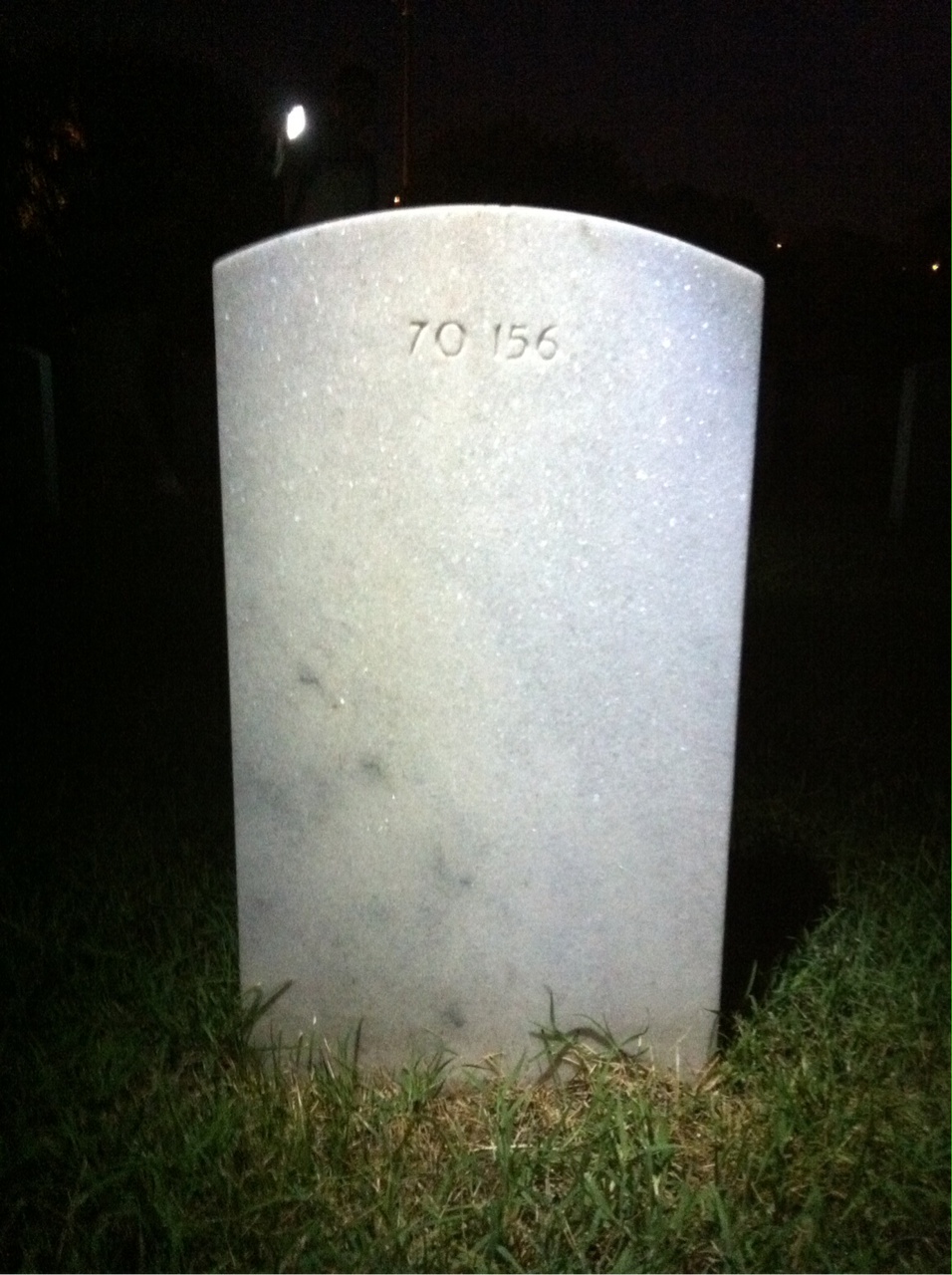Back of headstone — Clarence Baldwin
