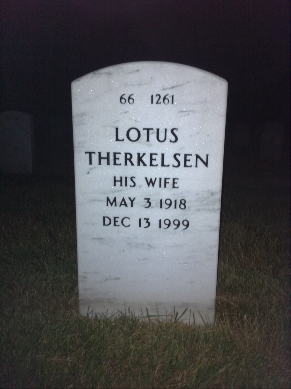 Back of headstone — Jerome Prokop