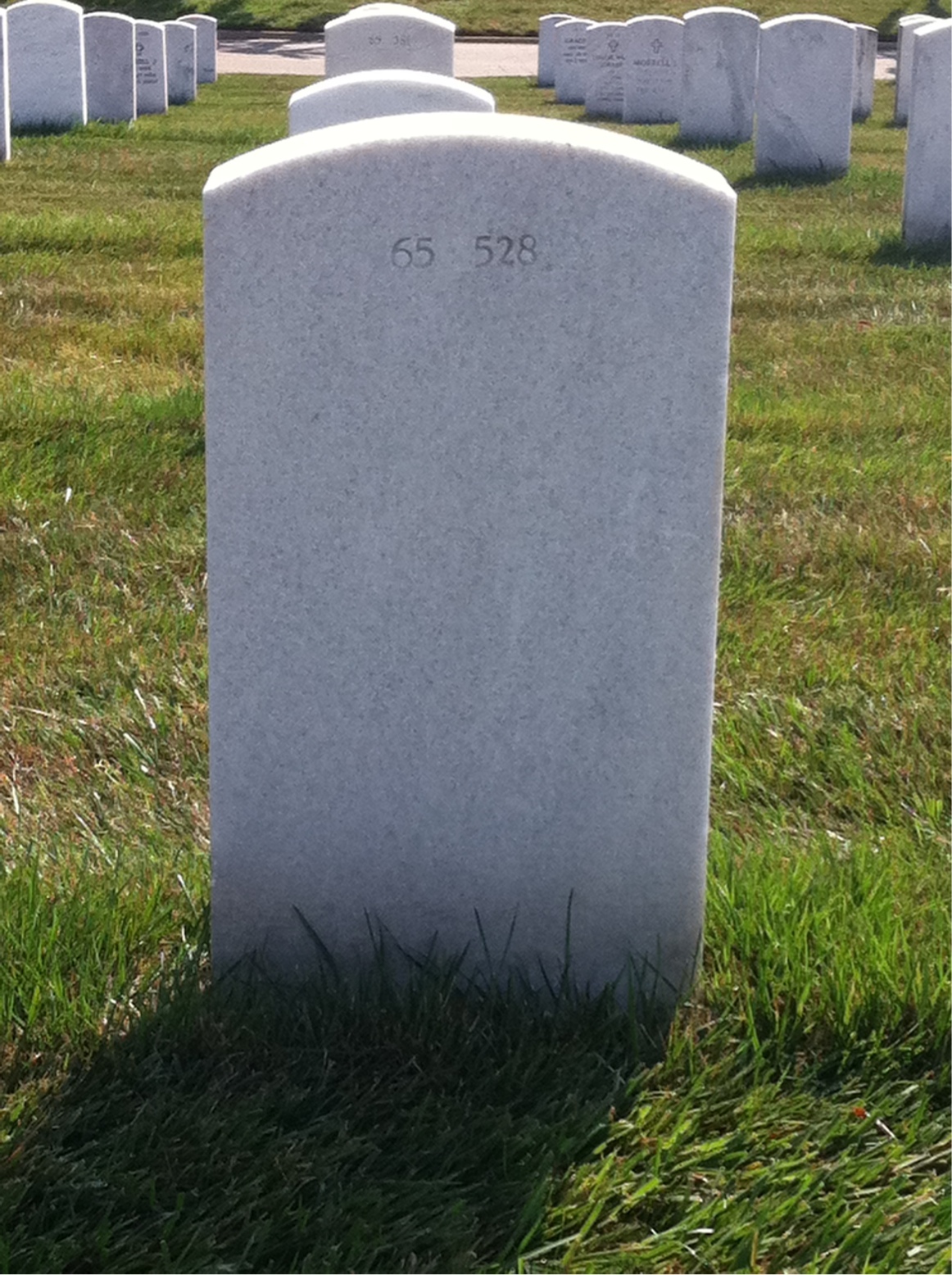 Back of headstone — Vincent James Pilck