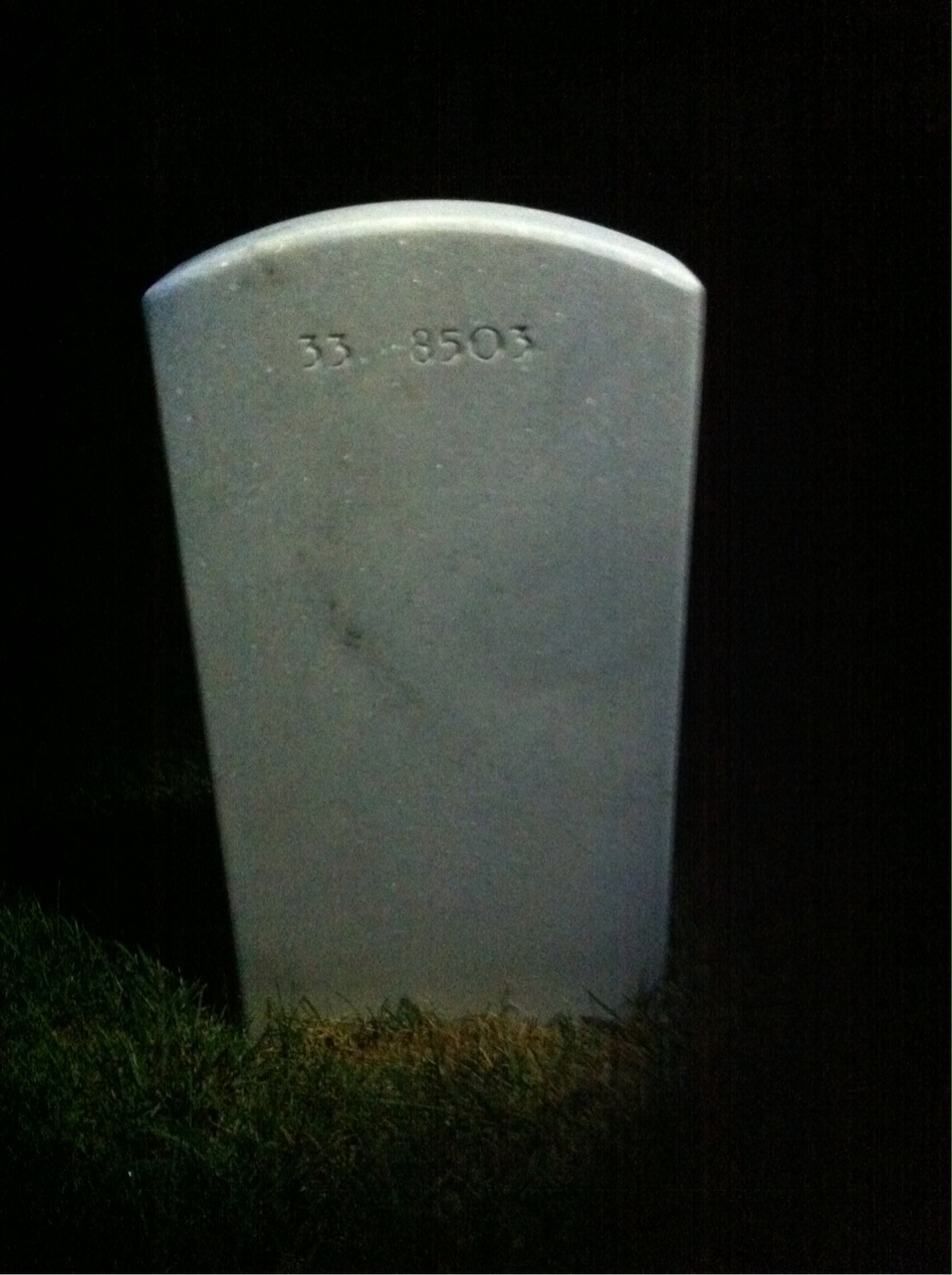 Back of headstone — Mattie Monroe