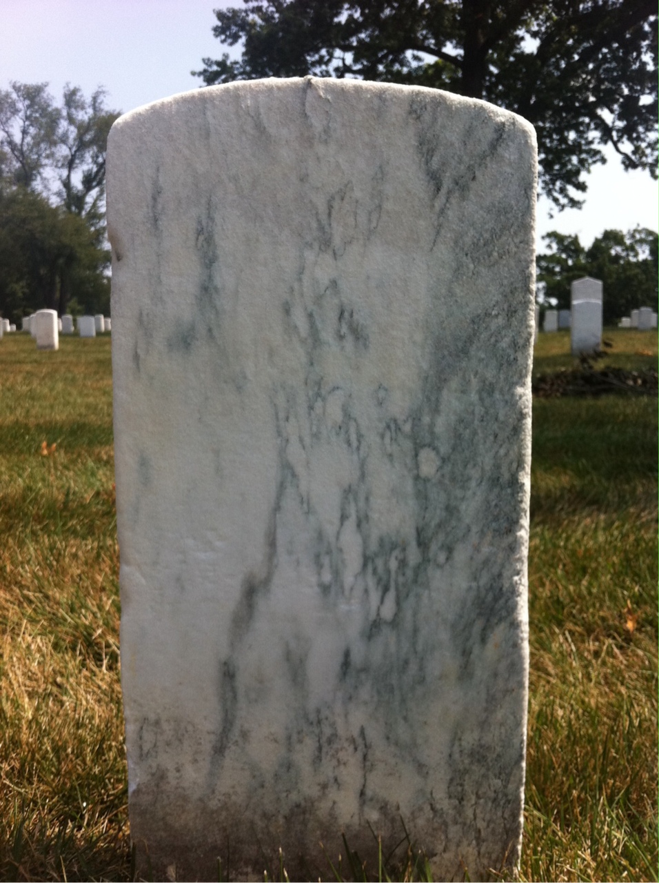 Back of headstone — John Cummings