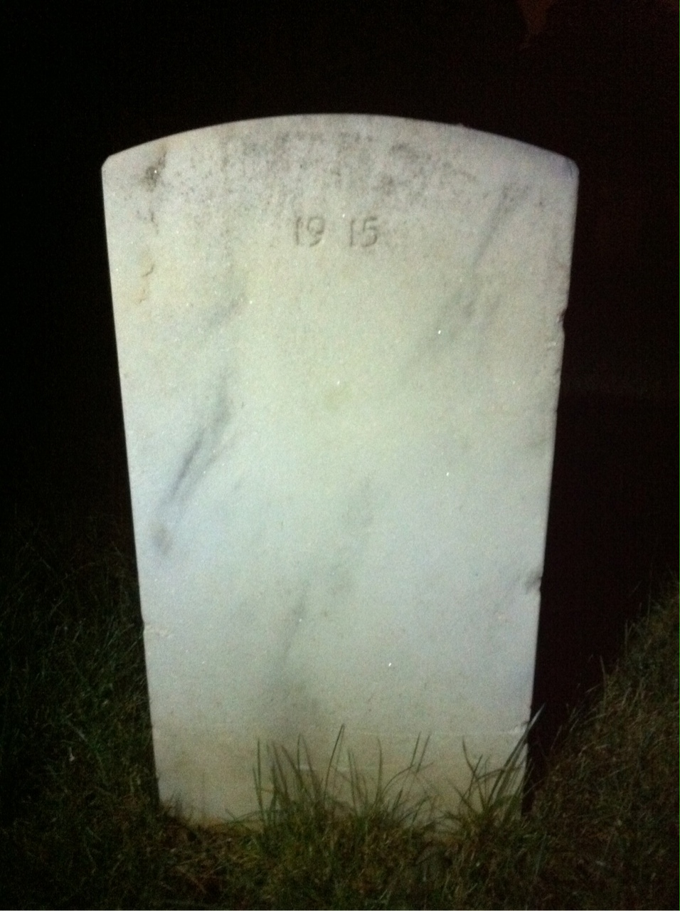 Back of headstone — Tony Baughton