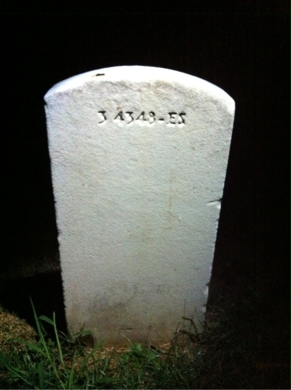 Back of headstone — Arthur Ashton