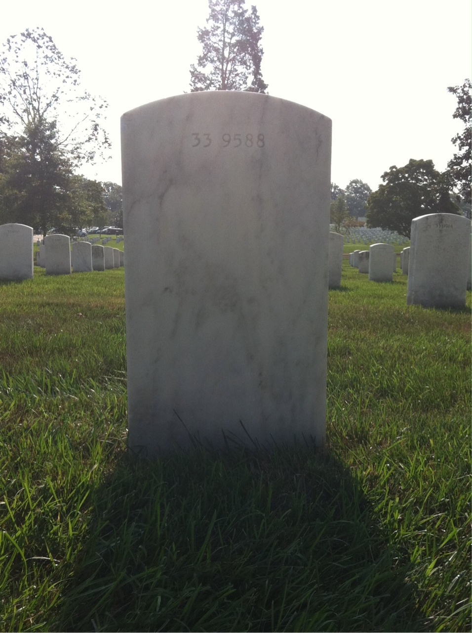 Back of headstone — Abbie Moss
