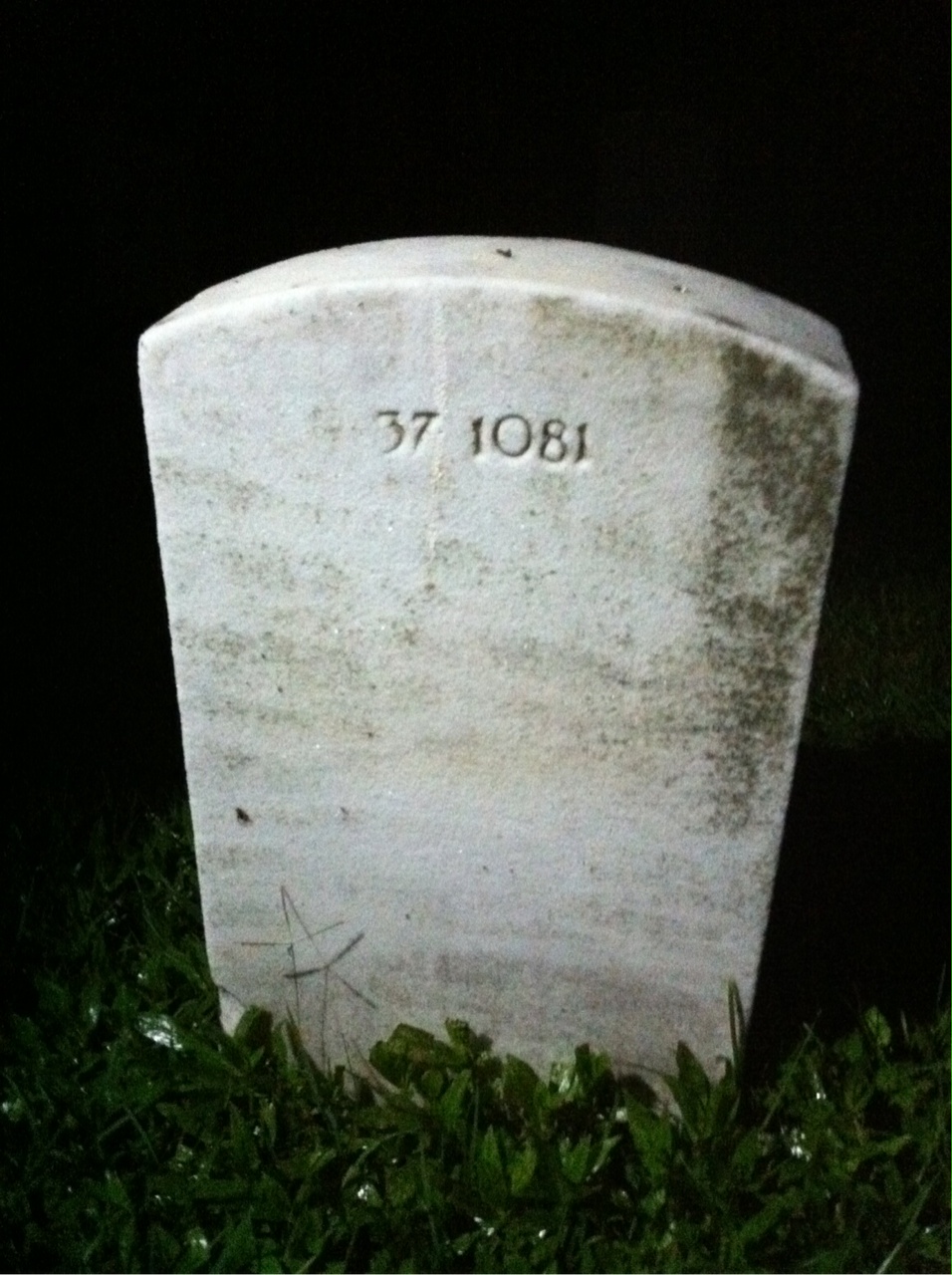 Back of headstone — John Murphy