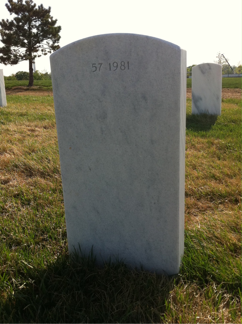 Back of headstone — William J Nicol