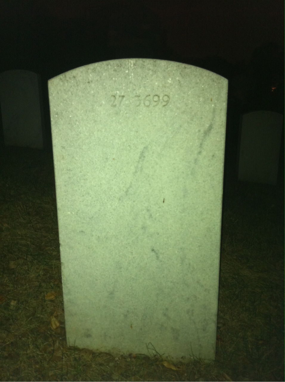 Back of headstone — J Crittenden