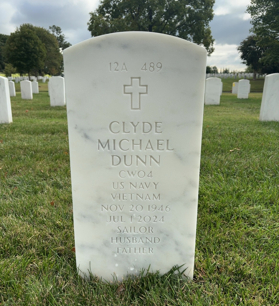Back of headstone — Theresa Louise Dunn