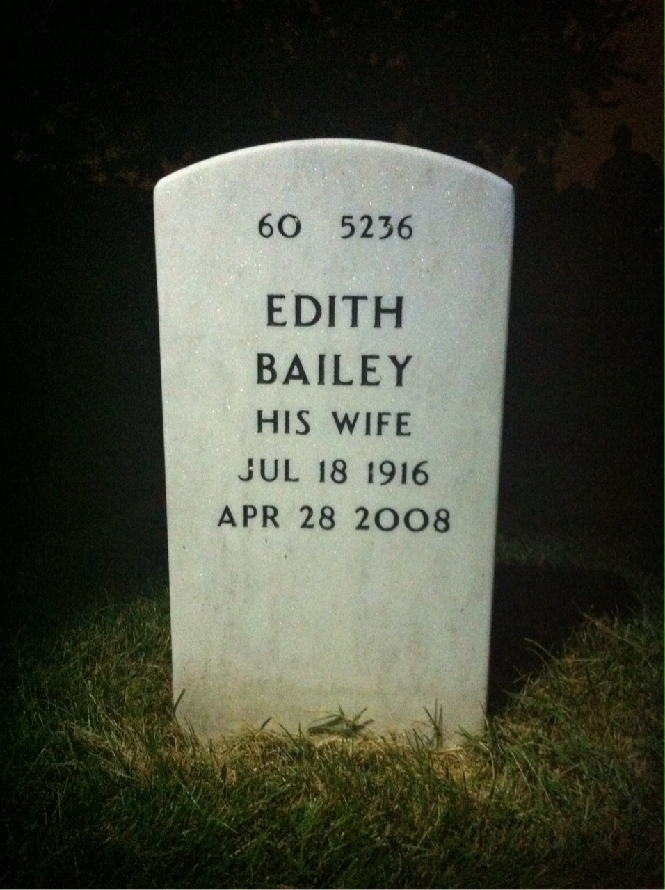 Back of headstone — Holman Lee