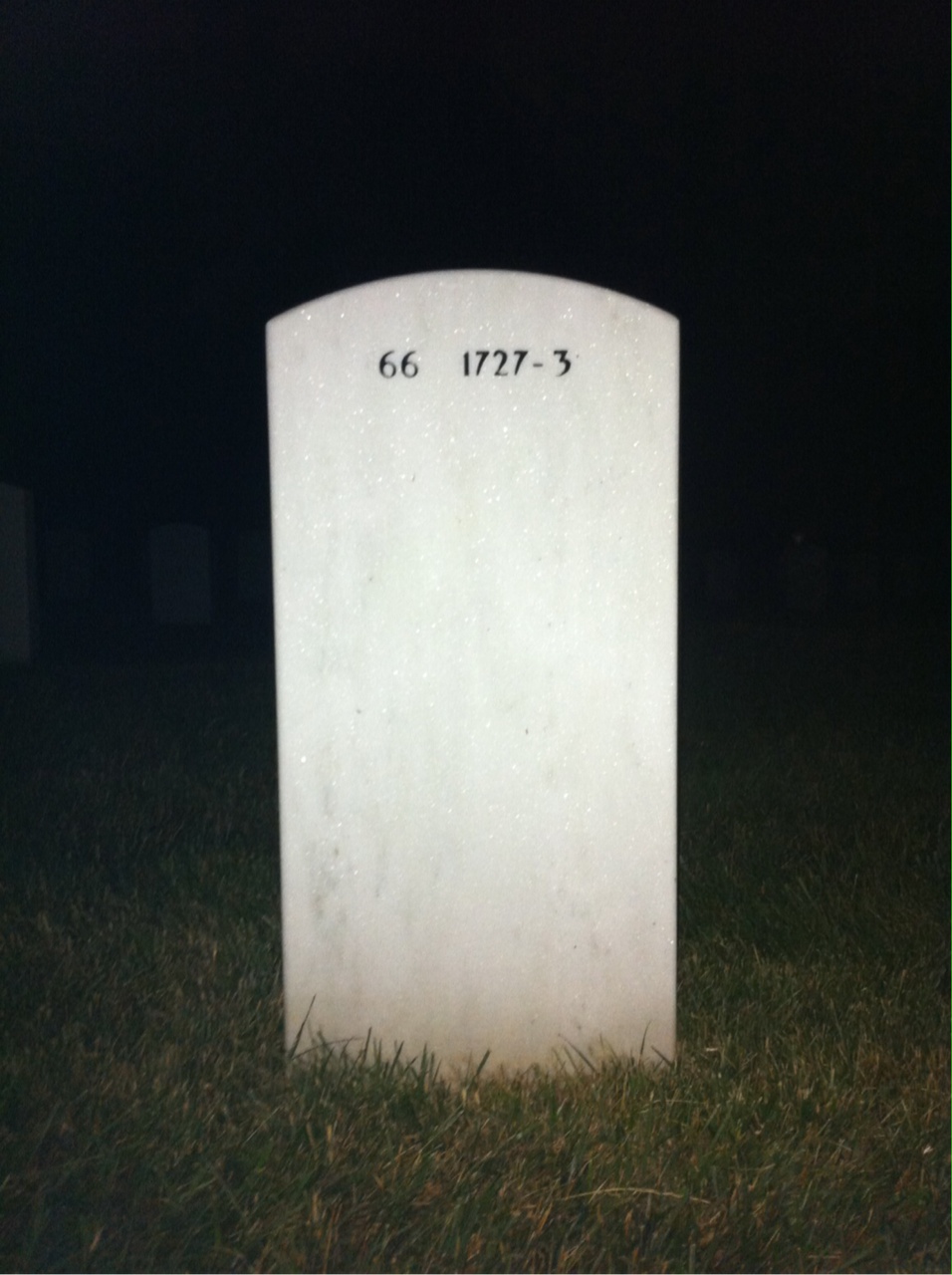 Back of headstone — Richard Johnston
